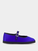 Piedaterre Blue Mary Jane Satin Flats