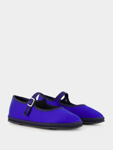 Piedaterre Blue Mary Jane Satin Flats