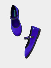 Piedaterre Blue Mary Jane Satin Flats