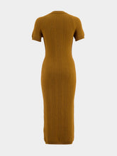 Balmain Camel Button-Embellished Midi Dress