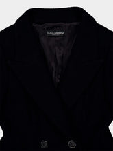 Dolce & Gabbana Black Double-Breasted Wool Coat