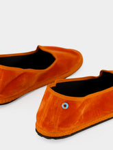 Piedaterre Modigliani Flats in Orange Velvet