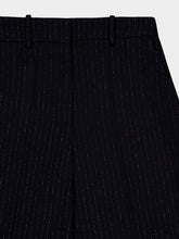 Balmain Striped Wool-Blend Flared Trousers
