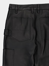 Altuzarra Black Mills Straight-Leg Lambskin Leather Trousers