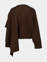 Altuzarra Cocoa Draped Scarf Sweater