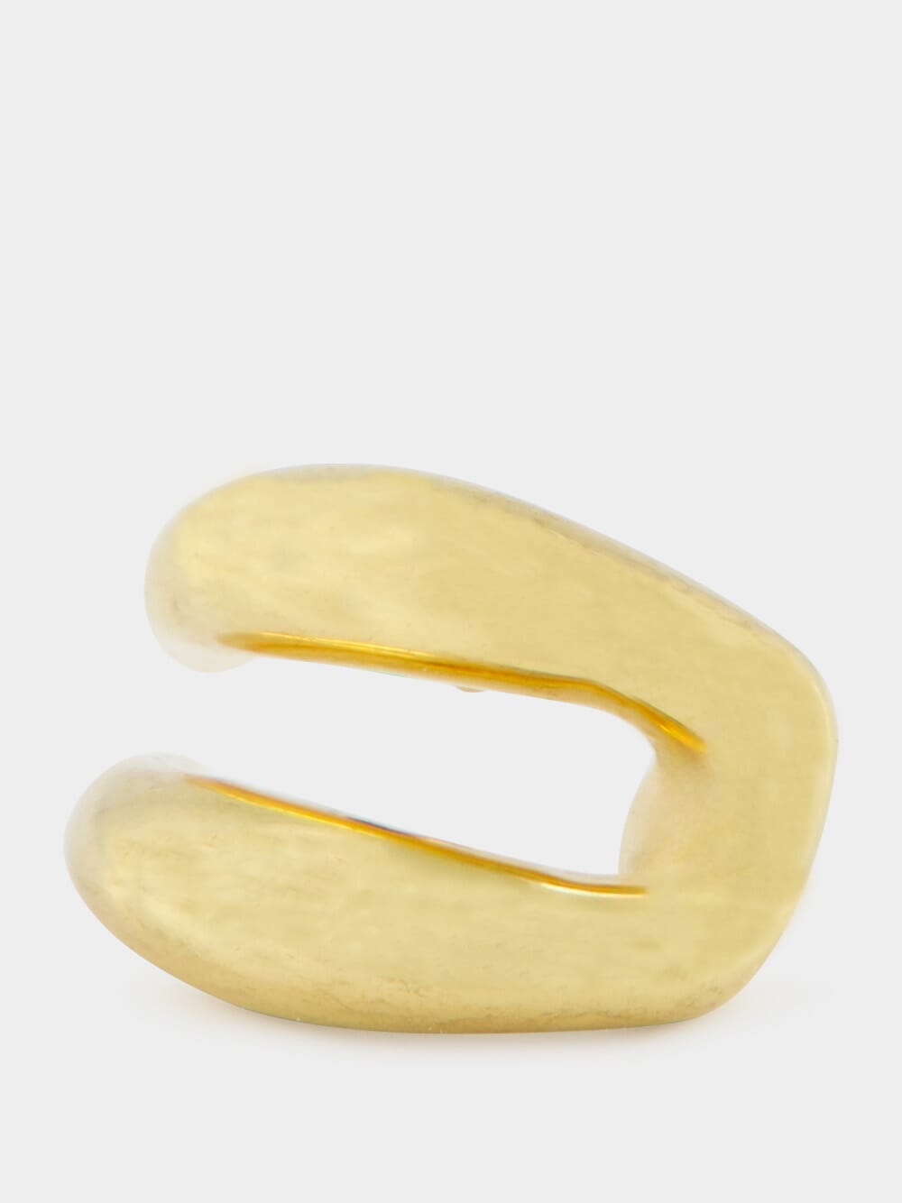 Double Moon Gold Hoops