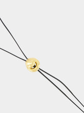 Panconesi Gold Blow Up Cord Bolo Tie Necklace