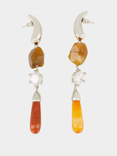 Panconesi Red Ascolto Chandelier Agate Earrings