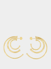 Panconesi Gold Pierced Solar Hoops Small