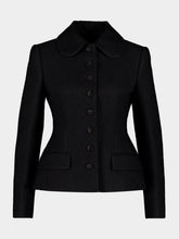 Dolce & Gabbana Black Fitted Wool Single-Breasted Jacket