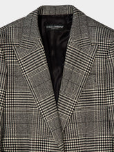Dolce & Gabbana Grey Single-Breasted Glen Plaid Jacket