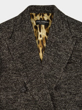 Dolce & Gabbana Dark Grey Double-Breasted Chevron Jacket
