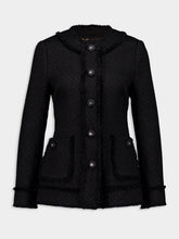 Dolce & Gabbana Black Raschel Tweed Wool Jacket