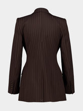 Dolce & Gabbana Brown Pinstripe Wool Turlington Blazer