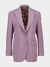 Dolce & Gabbana Purple Wool Tailored Blazer