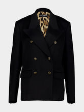 Dolce & Gabbana Black Double-Breasted Wool Blazer
