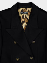 Dolce & Gabbana Black Double-Breasted Wool Blazer