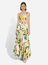 Dolce & Gabbana Rose-Print Ruffled Skirt