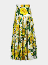 Dolce & Gabbana Rose-Print Ruffled Skirt