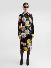 Dolce & Gabbana Peony and Rose-Print Charmeuse Skirt