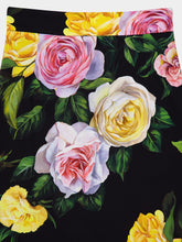 Dolce & Gabbana Peony and Rose-Print Charmeuse Skirt