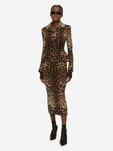 Dolce & Gabbana Leopard-Print Midi Pencil Skirt