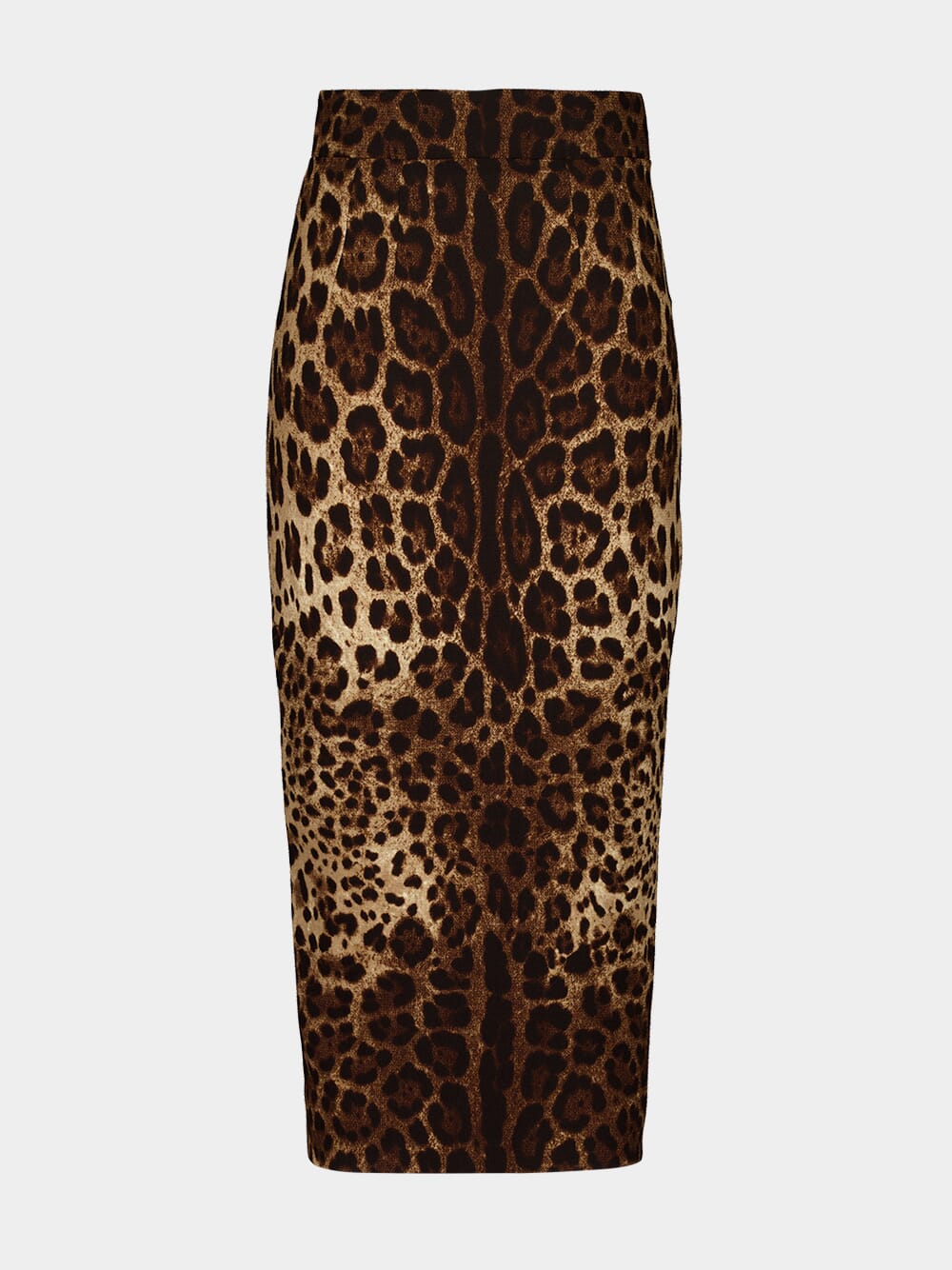 Leopard-Print Midi Pencil Skirt