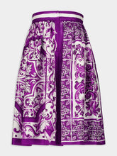 Dolce & Gabbana Majolica-Print  Silk Twill Skirt
