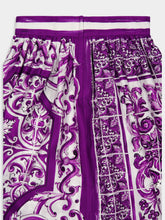 Dolce & Gabbana Majolica-Print  Silk Twill Skirt