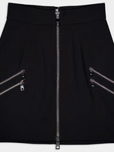 Dolce & Gabbana Black Mini Skirt with Front Zipper Detail