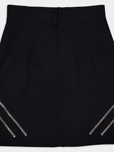 Dolce & Gabbana Black Mini Skirt with Front Zipper Detail