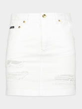 Dolce & Gabbana Distressed Denim Miniskirt