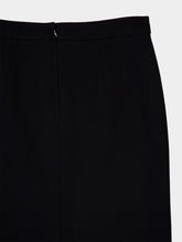 Dolce & Gabbana Black Virgin Wool Midi Pencil Skirt