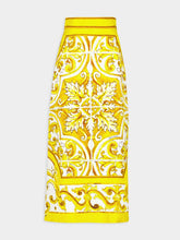 Dolce & Gabbana Majolica-Print Brocade Midi Skirt