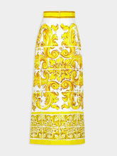 Dolce & Gabbana Majolica-Print Brocade Midi Skirt