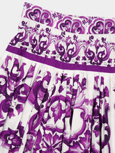 Dolce & Gabbana Majolica-Print Flounced Long Skirt