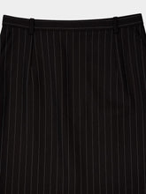 Dolce & Gabbana Black Pinstripe Wool Pencil Skirt