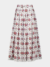 Dolce & Gabbana Floral Bouquet Cotton Midi Skirt