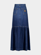 Dolce & Gabbana Blue Long Denim Maxi Skirt