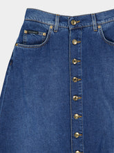 Dolce & Gabbana Blue Long Denim Maxi Skirt