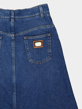 Dolce & Gabbana Blue Long Denim Maxi Skirt