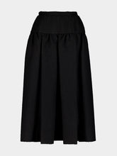 Dolce & Gabbana Black Full Wool Midi Skirt