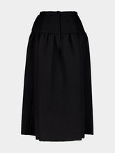 Dolce & Gabbana Black Full Wool Midi Skirt