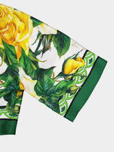 Dolce & Gabbana Cropped Rose Silk Shirt