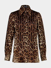 Dolce & Gabbana Leopard-Print Silk Satin Shirt
