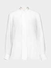 Dolce & Gabbana White Silk Chiffon Bow-Tie Shirt