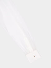 Dolce & Gabbana White Silk Chiffon Bow-Tie Shirt