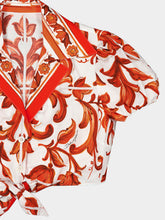 Dolce & Gabbana Orange Majolica Poplin Tie Shirt