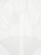 Dolce & Gabbana White Cotton Poplin Tie Shirt
