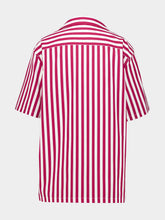 Dolce & Gabbana Red Striped Cotton Button-Up Shirt